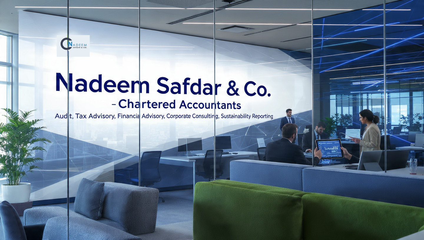 Nadeem Safdar & Co Chartered Accountants providing audit, tax, financial advisory and sustainability reporting services in Pakistan
